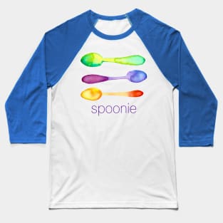 Spoonie (Three Watercolor Spoons) Baseball T-Shirt